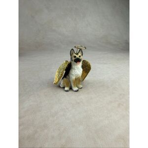Miniature German Shepherd Dog Figurine Angel Wings